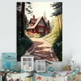 thumbnail image 2 of Designart Charming Red Cottage I Canvas Wall Art, 2 of 5