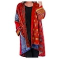 thumbnail image 2 of OKBOP Sweater for Women,Women Fashion Casual Boho Print Shirt Winter Coat Loose Long Sleeve Cardigan Pocket Top, 2 of 9
