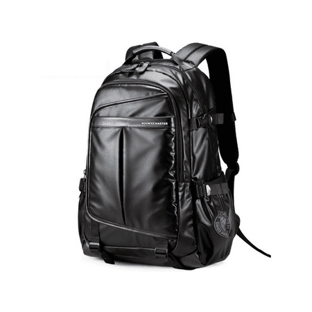 Men's Leather Backpack Waterproof Laptop School Shoulder Bag Travel Rucksack