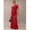 Red-L, variant on Red One-Shoulder Ruched Maxi Evening Gown Formal Dress