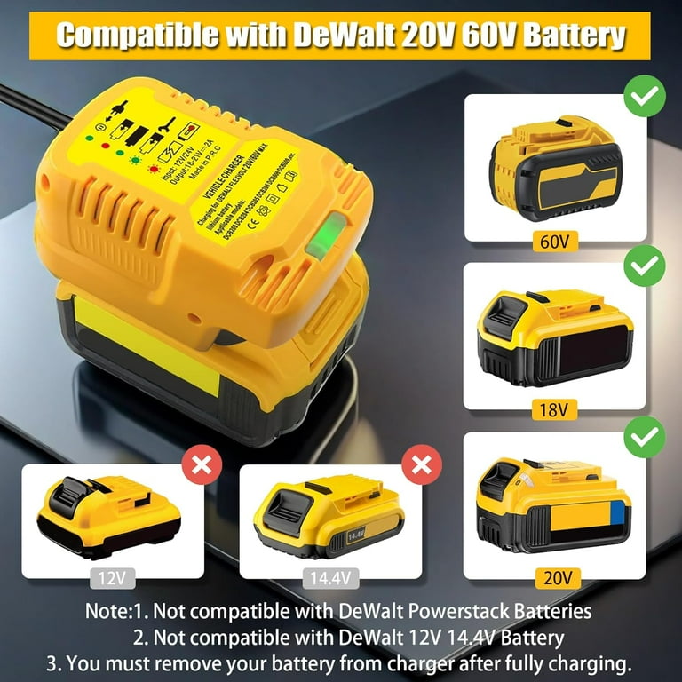 Mini Car Battery Charger for Dewalt 20V 18V Li ion Battery Replace for DCB112 2A Mini Vehicle Charger for MAX XR DCB201 DCB202 DCB203 Battery Charger Only Walmart