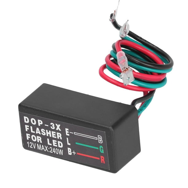 Relé intermitente, relé intermitente DOP‑3X Relé intermitente LED de 12 V CC Relé intermitente para motocicleta Rendimiento potente