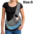 thumbnail image 1 of Pet Dog Sling Carrier, Breathable Mesh Travelling Pet Hands-free Bag, 1 of 5