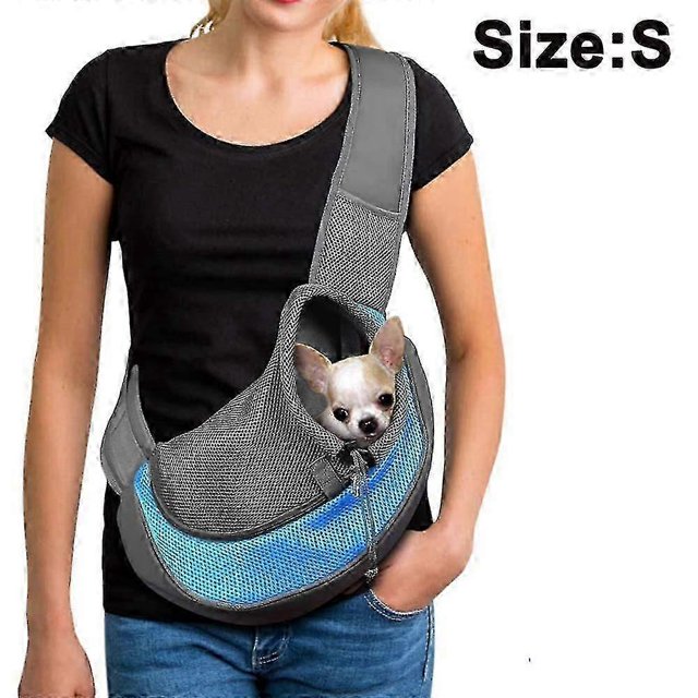 Pet Dog Sling Carrier, Breathable Mesh Travelling Pet Hands-free Bag
