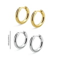 thumbnail image 3 of Pendiente para hombre, Clip para orejas, adorno, Color sólido, sin perforación, Clip para oreja, pendientes de Metal, accesorio de moda, regalo Ropa, zapatos y accesorios Miscelánea Plata 12 mm Guardurnaity AP017363-04, 3 of 6