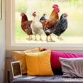 thumbnail image 6 of Roosters Hens Wall Stickers Stick Wall Decals for Kitchen Pantry Playroom Farmhouse Wall Decoration, Chicken Wall Art Stickers 11.6x9.4 Inch for Home Indoor DIY Window Fridge Door Decor, 6 of 9