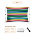 thumbnail image 6 of Sun Shade Sail 14x18Ft Mexico Geometric Rainbow Stripe Ethnic Bohemia Uv Block Sunshade Canopy Outdoor Shade Cover Rectangle Shade Cloth For Patio Garden Yard Deck Pergola, 6 of 6
