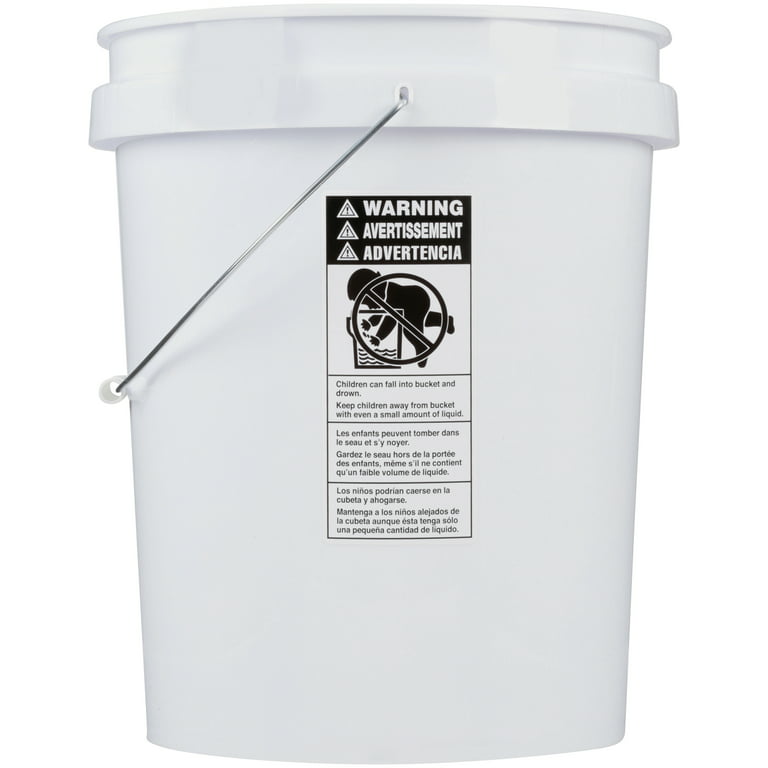 USHOBE 25 Pcs Food Grade Plastic Bucket Industrial Pails Faux Paint Pails  Milk Can Bait Bucket Puke Bucket Empty 5 Gallon Bucket Tool Organizer