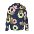 thumbnail image 2 of Goofa Sloth with Donuts Printed Women's UPF 50+ Sun Protection Hoodie Jacket Lightweight Long Sleeve Sun Shirt for Women with Pocket Hiking Outdoor-Medium, 2 of 9