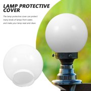 MERRYHAPY White Acrylic Lamp Shade Outdoor Round Globe Light Cover Replacement
