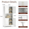thumbnail image 3 of Polup Modern Metal Kitchen Pantry Storage Cabinet with 4 Adjustable Shelves,75" H White, 3 of 7