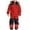 Red, variant on Krdevn Snowsuit Boys Ski Suit Thermal Ski Overall Winter Warm Snow Overall Windproof Winter Suit with Removable Hood Mud Suit Outdoor Softshell Suit,8-9 Years