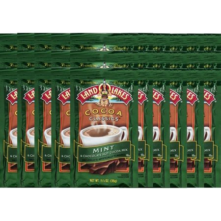 Land O' Lakes Hot Cocoa Mix, Mint, 1.25 oz (35g), 30 Packets