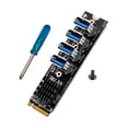 thumbnail image 3 of kusrkot Carte d'Extension 1 à 4 Pièces Électroniques Matérielles M.2 M Clé à 4x PCIe pour PC, 3 of 9