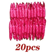 Dicasser 20 pieces soft sleep hair rollers pillow sponge hair rollers stain heatless sleep in hair curlers large overnight stain hair rollers Pink