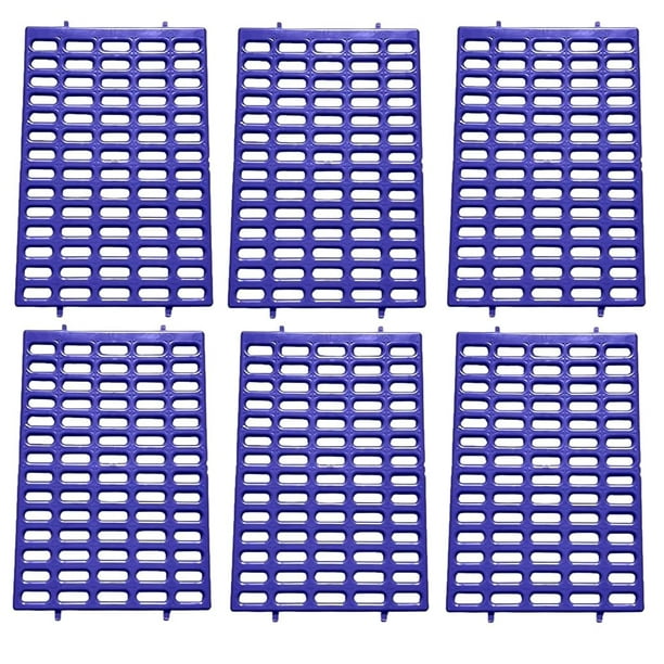 Juego de 6 alfombrillas de descanso con forma de jaula para conejos, resistentes a la masticación, 38 x 25 cm