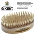 thumbnail image 4 of Kent MHS18 Mens Luxury Military Style Hair Brush, Wire-Laid 100% Pure White Natural Boar Bristle and Presentation Case Suitable For Daily Grooming Medium Thickness Hair. Handmade in England, 4 of 7