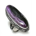 thumbnail image 2 of Natural Russian Charoite Gemstone Handmade 925 Sterling Silver Ring Size 10, 2 of 2
