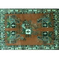 thumbnail image 1 of Ahgly Company Indoor Rectangle Persian Turquoise Blue Traditional Area Rugs, 4' x 6', 1 of 4