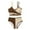 Brown, variant on GYRATEDREAM Girls' Swimsuits Two-Piece V-Neck Bikini Adjustable Shoulder Straps Swimwear Kids Criss Cross Bikini Set for 9-10Y Brown