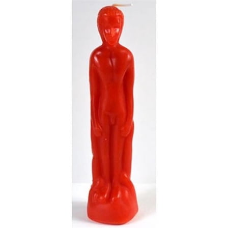Azuregreen CMALR 8 in. Red Male Candle
