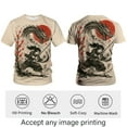 thumbnail image 3 of QTAGTESS Samurai Anime T-Shirt for Men Japanese Warrior Graphic Tee with Red Sun Japan Style Manga Art Shirt Asian Ink Art Short Sleeve Shirt, 3 of 7