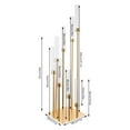 thumbnail image 2 of 8 Arms Candelabra Candle Holder, with Windshields, for Wedding Decoration, Gold, 2 of 20