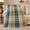 Rustic Plaid, variant on Blue Mustard Plaid Pattern on Cream, Rustic Farmhouse Style for Plaid Lovers, Cozy Checkered Cabin Motif and Housewarming Gift, Soft Flannel Blanket for Cabin and Bedroom, Home Decor