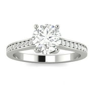 Certified 1.00 Carat TW Women's Diamond Engagement Ring in 10k White Gold G-H, I2