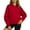 Red, variant on Lolmot Women Solid Color Basic Loose Hoodie Sweatshirt Long Sleeve Kangaroo Pocket Drop Shoulder Oversized Pullovers Tops