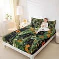 thumbnail image 3 of jejeloiu Cartoon Black Kitten Bed Sheets Kids,Spring Garden Flowers Sunflower King Sheets For Girls,4-Piece, 3 of 6