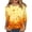 Gold, variant on Womens 3/4 Sleeve Crew Neck T Shirt Fall Maple Leaf Print Casual Loose Fit Blouse Autumn Fashion Tops for Ladies Yellow 2XL
