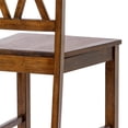 thumbnail image 5 of Duhome Wood Counter Height Bar Stools Set of 2, 24" Bar Chairs with Cross Back Farmhouse Counter Stools for Kitchen, Walnut, 5 of 9