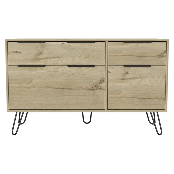 Plethoria Home 4-Drawer Dresser Light Oak