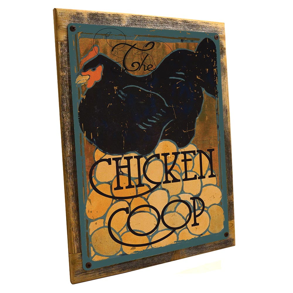 Framed, Outdoor The Chicken Coop Farm, Fresh Eggs and Poultry 9"x12