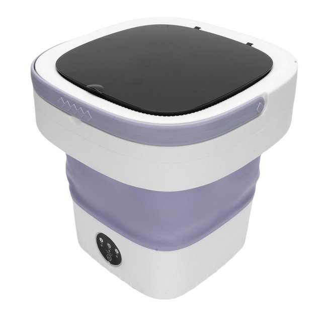 Portable Washing Machine, Foldable Laundry Machine with 3 Cleaning Modes, Collapsible Mini Washer for Small Clothes, for Travel, Apartment, Home, Hotel and Camping