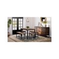 thumbnail image 3 of Ourlova 63 Inch 5 Piece Extendable Dining Table Set For 4 To 8 Modern Space Saving Kitchen Table With 2 Benches and 2 Stools Farmhouse Style Dining Room Furniture Set, 3 of 7