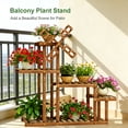 thumbnail image 6 of DZORUN Plant Stand Indoor Outdoor Large Holder for Multiple Plants Wooden Tall Stands Combo Rack Garden Patio Lawn Home Windmill Decor, 6 of 9