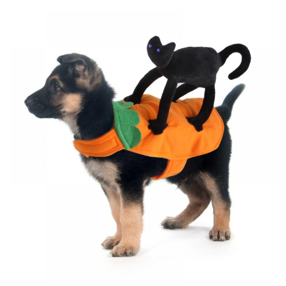 Dog Costumes Halloween Funny Pet Dog Suit with Black Cat Cute Puppy Clothes  for Halloween Christmas Party Small Dogs and Cats Pet Dog Cat Halloween  Farm Animal Costume Dog Costumes 