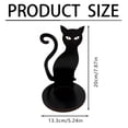 thumbnail image 3 of Linnome Black Wood Halloween Candle Holder Hollow Silhouette Ghost Scarecrow Tea Light Stand Anti Tipping Table Centerpiece Indoor Halloween Party Decor, 3 of 6