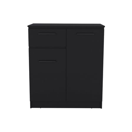 Newboti Furniture Idaho Dresser with 2-Door Cabinets and Drawer -Black 31677