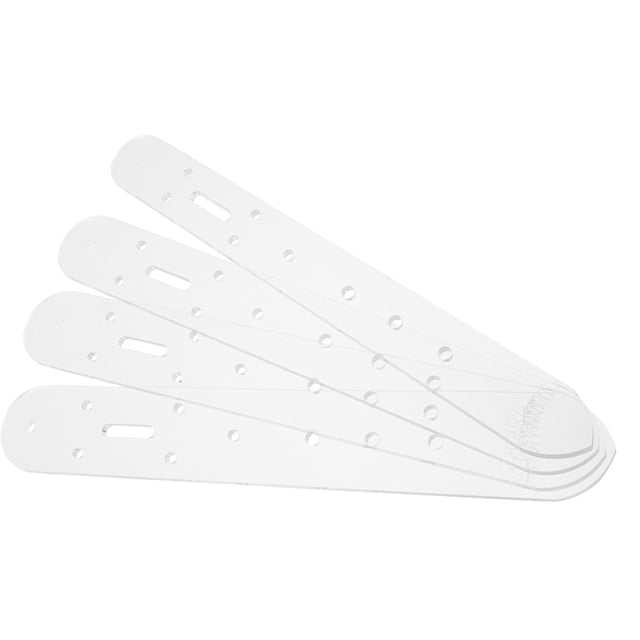 WHAMVOX 4Ud Plantilla Transparente Para Punzonar Cinturones Con Guía De Posicionamiento Preciso Y Marcación Fácil