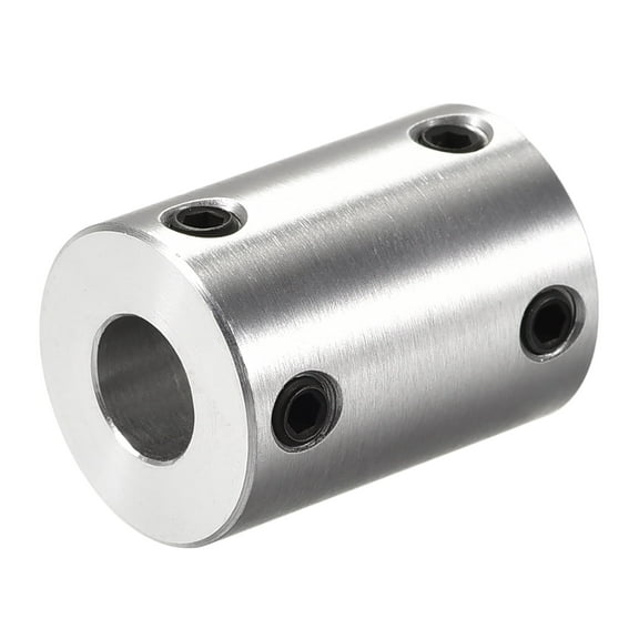 Unique Bargains 8mm to 8mm Bore Rigid Coupling 25mm Length 18mm Diameter Aluminum Alloy Shaft Coupler Silver