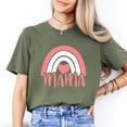thumbnail image 2 of Bella Canvas Mama Rainbow Heart Mom Graphic T-Shirt Gift for Mother's Day, 2 of 5