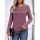 thumbnail image 5 of Camisa de Larga con Encaje para Mujer, Top de Otoño, Moda Elegante, Informal, Tipo Túnica, Suéter, Ropa de . Púrpura S, 5 of 8