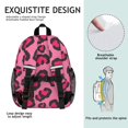thumbnail image 5 of Black and Pink Leopard Print Backpack for School, Cute School Bag with Adjustable Shoulder Straps and Padded Back, 15"x11.42"x5.5", 5 of 5