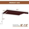 thumbnail image 2 of MEETWARM 8.2'x 6.5' Patio Awning Retractable Awning Cover for Sunshade Shelter, Outdoor Patio Canopy with Manual Crank Handle/Water-Resistant 280g/m² Polyester for Patio, Balcony, Yard, Burgundy, 2 of 7