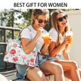 thumbnail image 5 of Large Capacity Tote Bag,Pioneer Flower Floral Print Pattern Handbag Fashion Luxury Tote Bag,15.7"x13"x 5.1" Inches,Laptop Compatible, 5 of 6