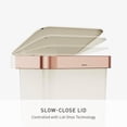 thumbnail image 6 of simplehuman 12 gal Plastic Rectangular Kitchen Step Trash Can With Liner Pocket, Cream, 6 of 7