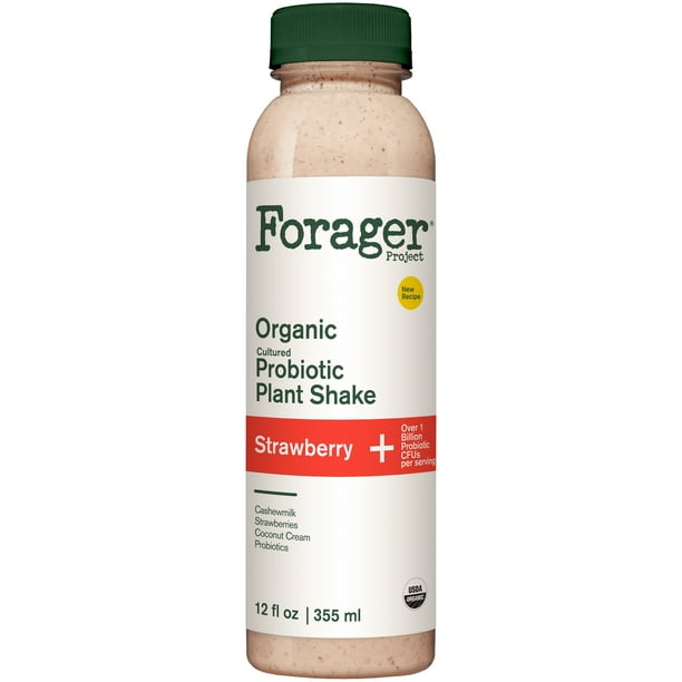 Forager® Project Organic Strawberry Cultured Probiotic Plant Shake 12